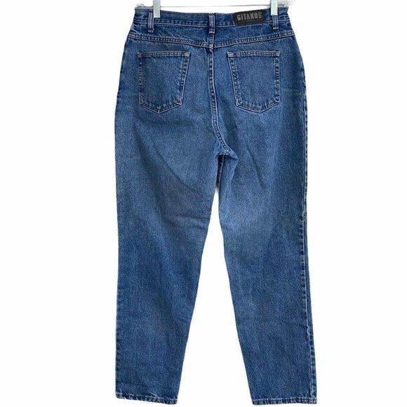 Gitano Women’s Mom Jeans 32 X 31 High Waisted Tapered Leg Blue Denim Vtg 90's - Picture 2 of 12